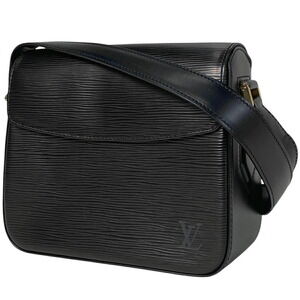 Louis Vuitton Bussi Epi Shoulder Bag Noir Black